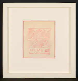 Robert Indiana - Originele Ontwerptekening voor HEMISFAIR 68 - met LOVE signatuur kopen? Bied vanaf 2950!