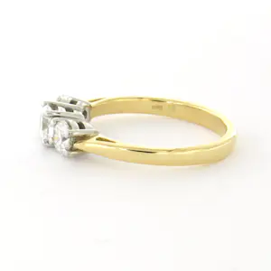 18k bicolour gouden ring met briljant geslepen diamanten tot. 1.14ct –G/H –VS/SI kopen? Bied vanaf 1400!