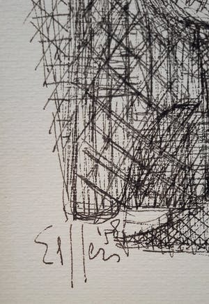 Dick Elffers - Stilleven, tekening op papier kopen? Bied vanaf 50!