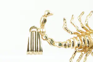 04 - Grote gouden 14krt sterrenbeeld zodiac hanger "Schorpioen" - gekeurd kopen? Bied vanaf 210!