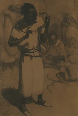 Frans Hogerwaard - Gravure, Tanger - Ingelijst kopen? Bied vanaf 50!