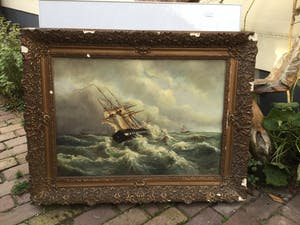 J.H. Wolhoff - B9974, Schip op woeste zee kopen? Bied vanaf 125!