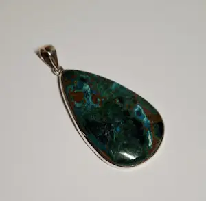 Nieuwe Zilveren Hanger met betoverde  Chrysocolla druppel kopen? Bied vanaf 95!