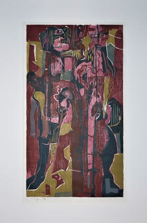 Vincent van Ojen - 2 staande figuren kopen? Bied vanaf 90!