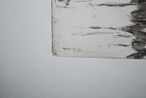 Willem Witjens - grote heldere ets - verstilde scene met vissersboten - 1929 kopen? Bied vanaf 60!