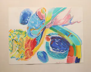 Elly Slingenberg - Lichte Schittering - Abstract kunstwerk 'Lichte Schittering' kopen? Bied vanaf 90!