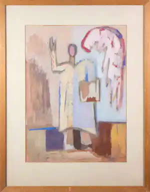 Max Reneman - Gouache op papier, In dit boek staat De Glopper - Ingelijst vendu pour 36€ !