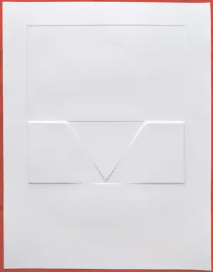 Harry van Kuyk - Geometrische compositie, reliëfdruk kopen? Bied vanaf 195!