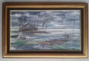 Andre van der Vossen - Landschap met hooimijt. kopen? Bied vanaf 129!