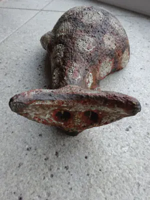 Jan van Stolk - zeldzame plastiek van een op de loer liggende kat kopen? Bied vanaf 145!