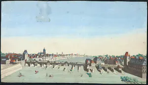 Louis-Joseph Mondhare - Handgekleurde gravure, Vue d'optique Francfort kopen? Bied vanaf 20!