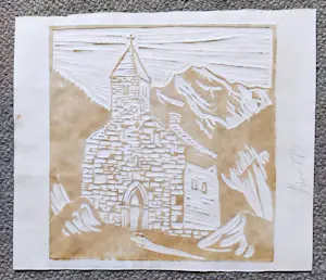 Eugene Lucker - Zwitsers berglandschap met kerkje kopen? Bied vanaf 25!
