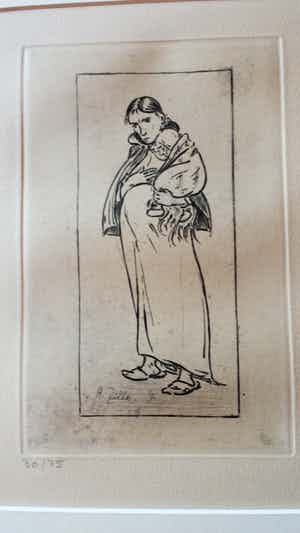 Heinrich Zille - Schwangere mt Kind verkocht voor € 50!