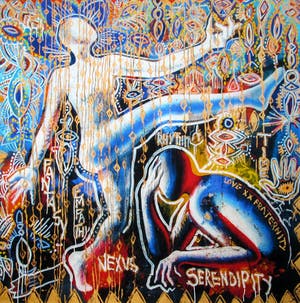 Mark Kostabi - Serendipity - Giclèe op papier2017 - handgesgineerd oplage 61/100 kaufen? Bieten Sie von 125!