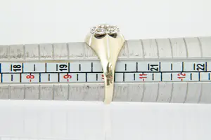 48 - Vintage bicolor 14Krt rozetring met ca 0.40crt briljant. kopen? Bied vanaf 240!