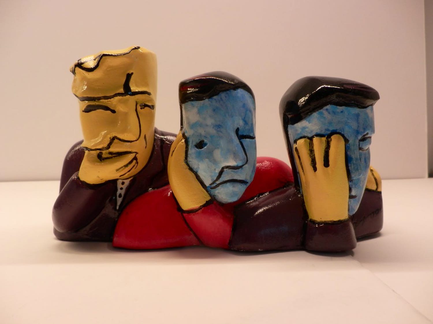 Herman Brood - Sculptuur van Kunsthars HOREN ZIEN en ZWIJGEN verkocht voor € 95!