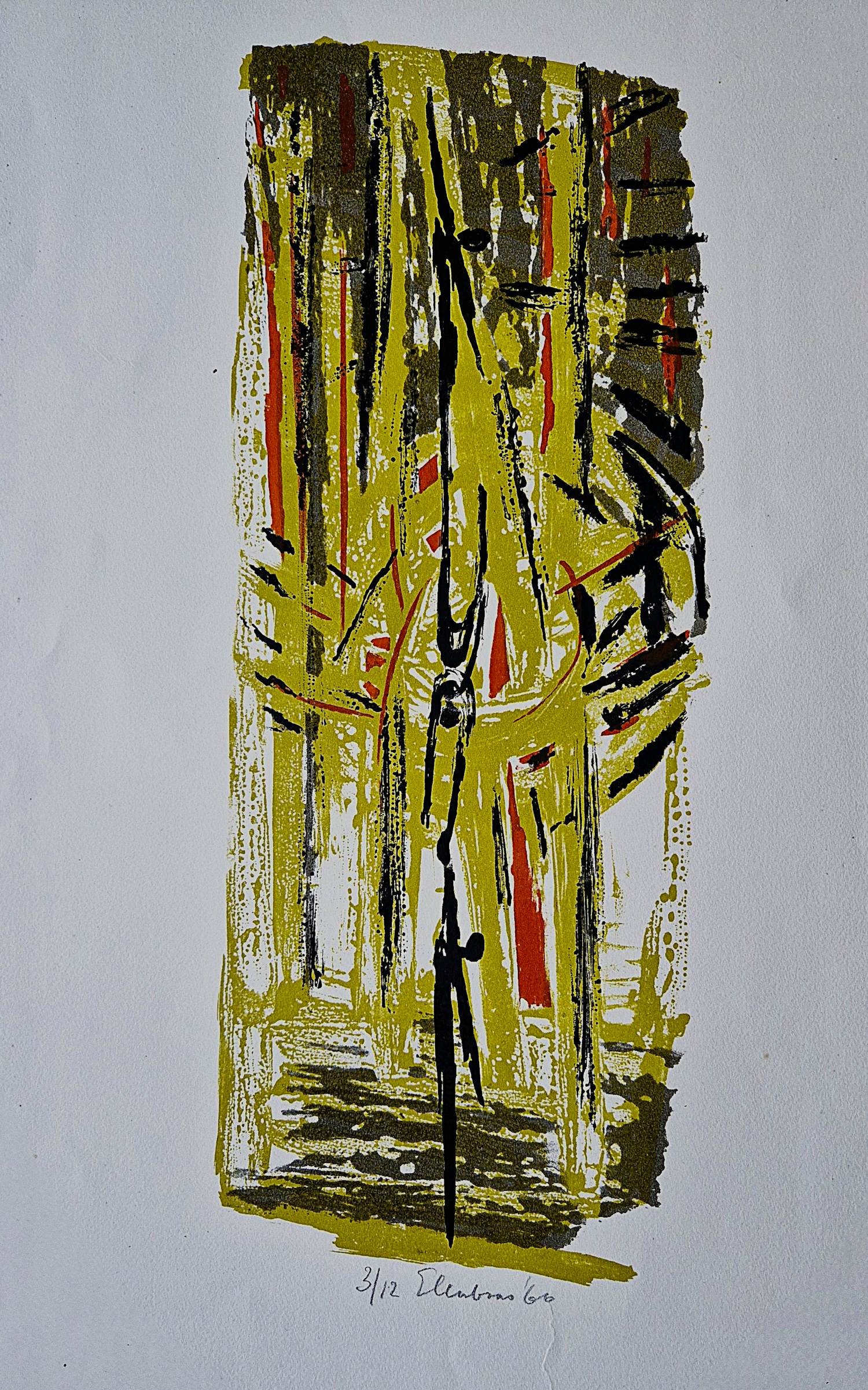 Wally Elenbaas - 1960 - kleuren lithografie "abstract" -zeer kleine oplage (12)- gesigneerd kopen? Bied vanaf 41!