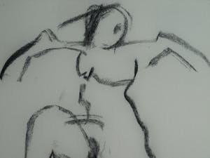 Anton Heyboer - Pastelkrijt, “Naakte vrouw” – gesigneerd & ingelijst kopen? Bied vanaf 1!