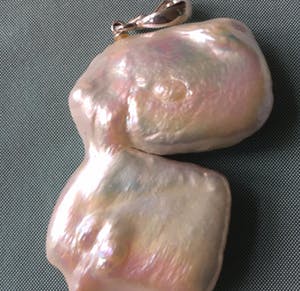 1e gehalte Zilver - hanger met witte barok vorm cultivé zoetwaterparel kopen? Bied vanaf 15!