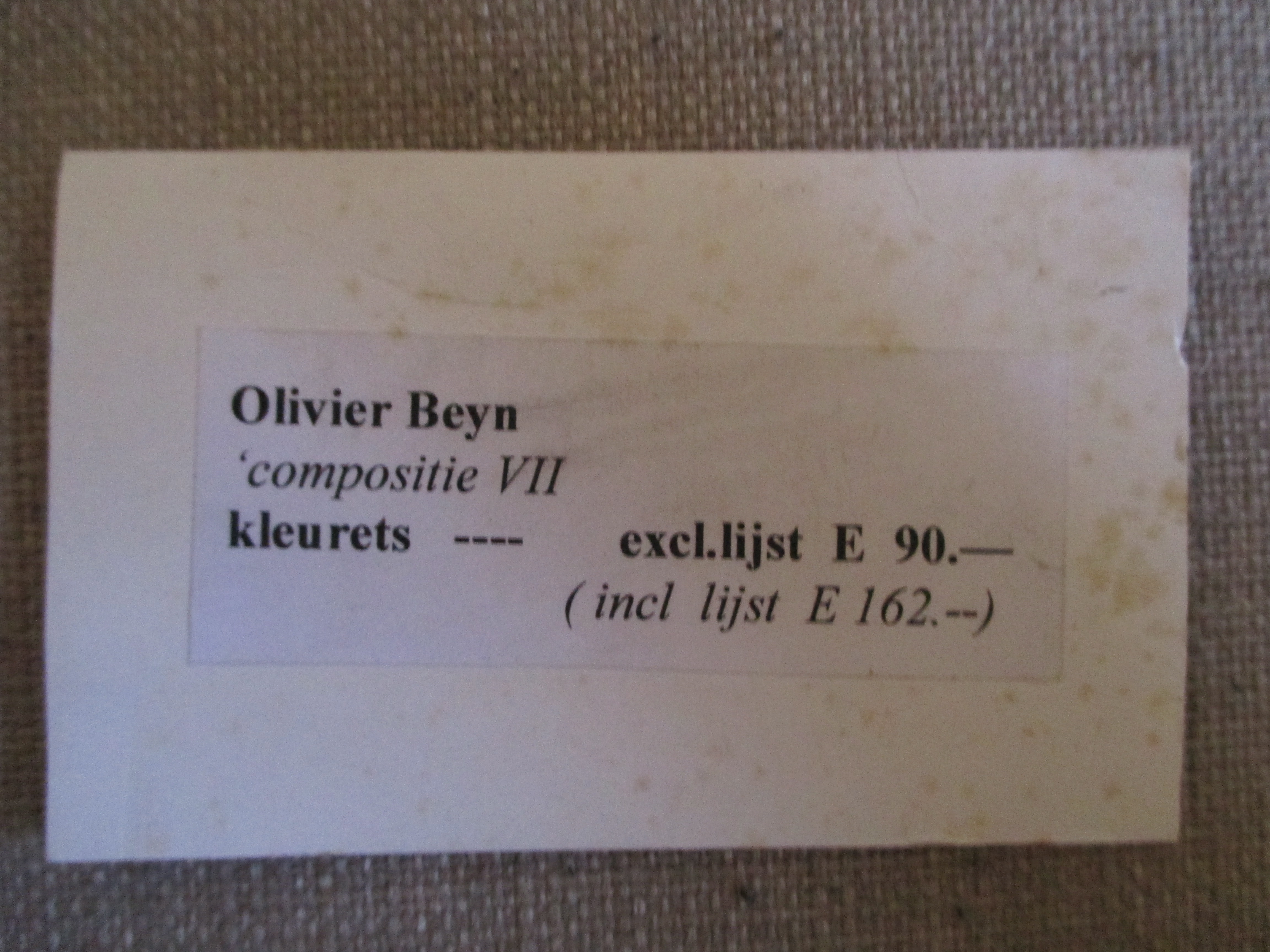 Olivier Beijn - Gelijste kleurenets Compositie VII kleine oplage kopen? Bied vanaf 45!