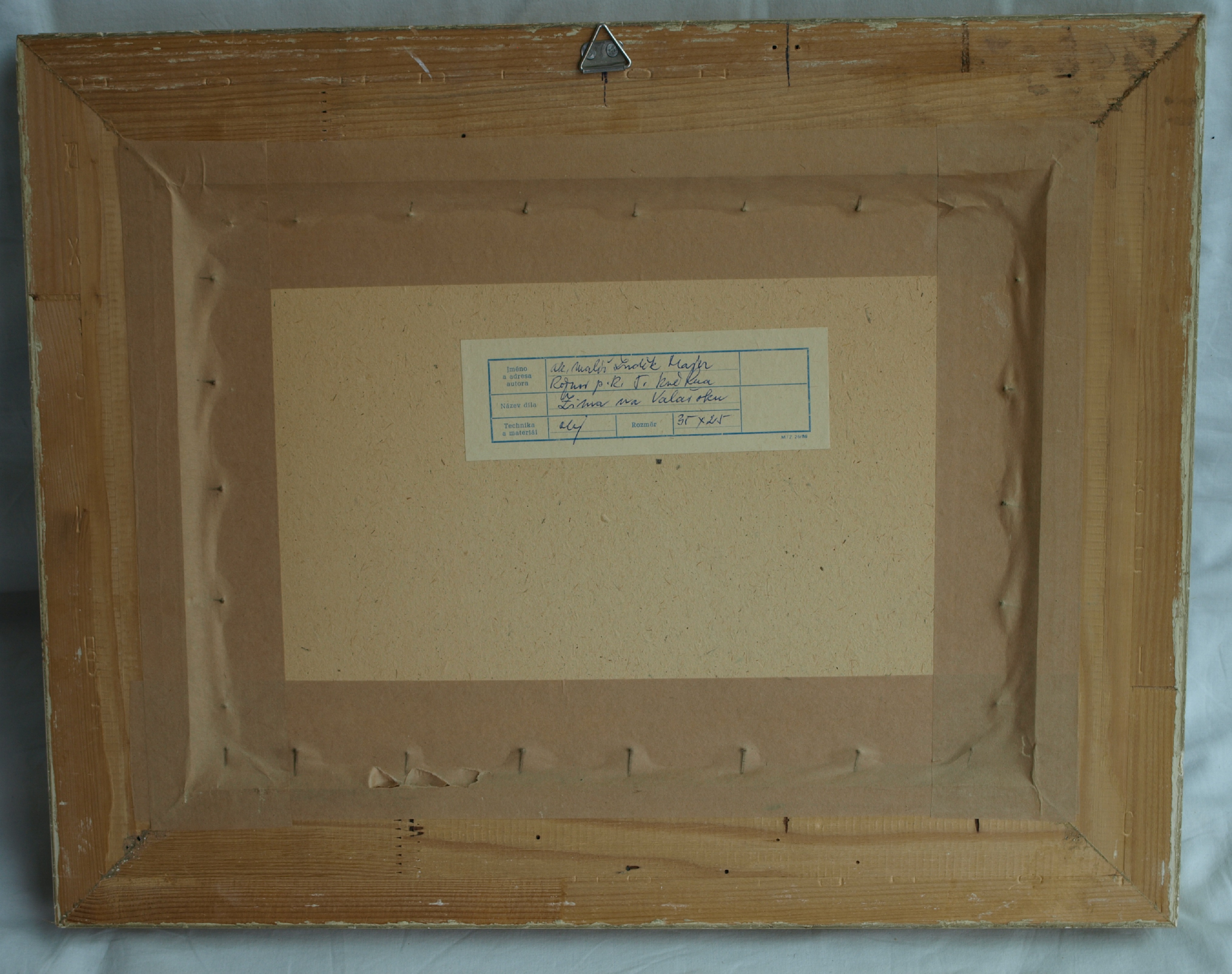 Luděk Majer - Olieverf op paneel, Winterlandschap 3 – gesigneerd & ingelijst – ca 1989 kopen? Bied vanaf 1!