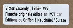 Victor Vasarely - Originalplatte - Vonal (1971) - Editions du Griffon Neuchâtel Schweiz kopen? Bied vanaf 50!