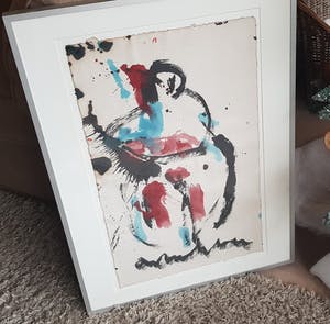 Anton Heyboer - gemende techniek, vrouw op dik molen papier kopen? Bied vanaf 199!
