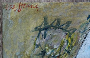 Eugene Brands - olieverf op papier: vrouwelijk idool - 1958 (zeer groot!) kopen? Bied vanaf 2750!