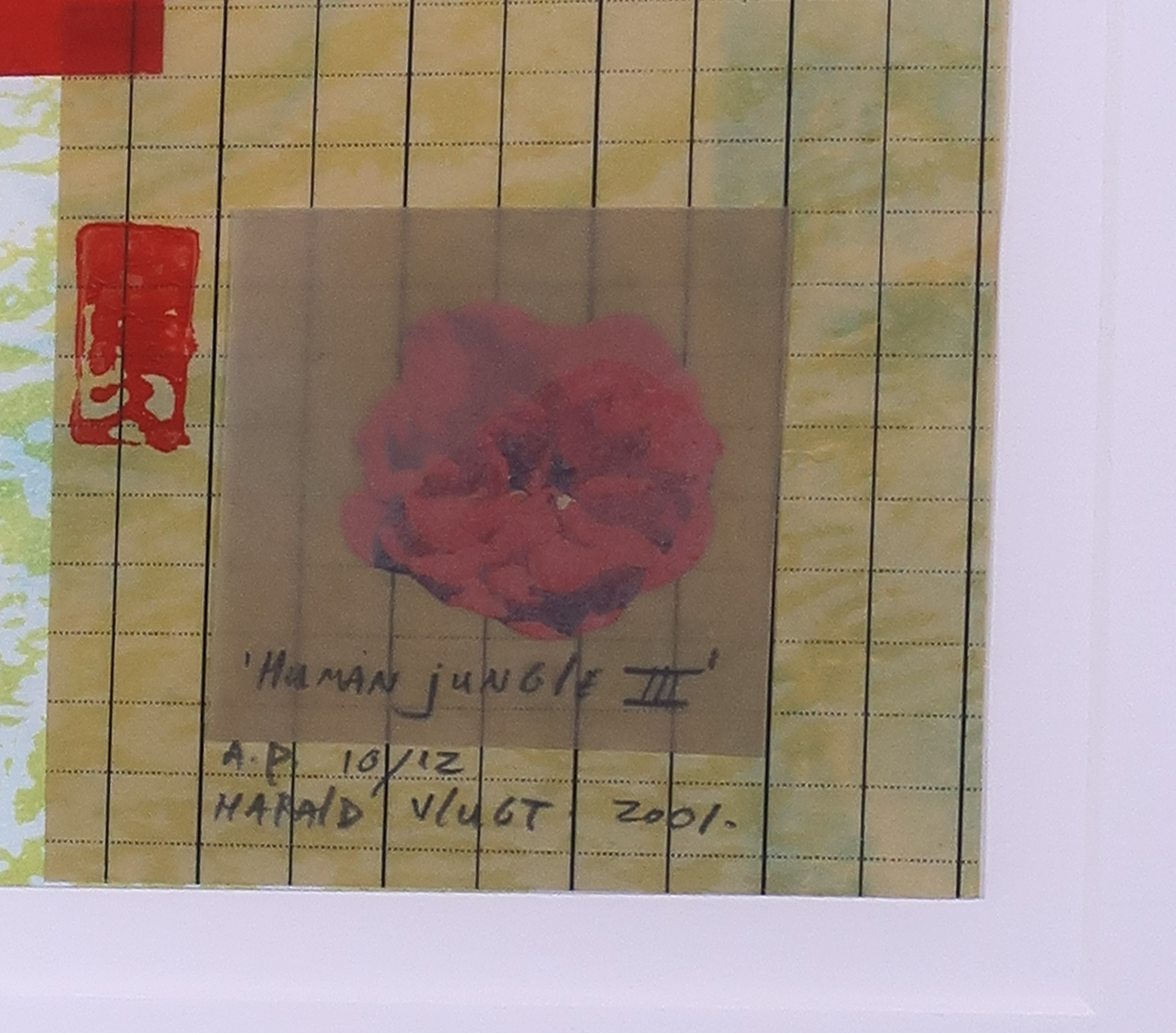 Harald Vlugt - Collage en litho, Human Jungle III - Ingelijst kopen? Bied vanaf 40!