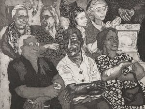 Jan van Helden - Ets en aquatint, De gewaagde grap kopen? Bied vanaf 35!