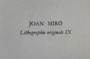 Joan Miro - Lithographie Originale VIII en IX kopen? Bied vanaf 50!