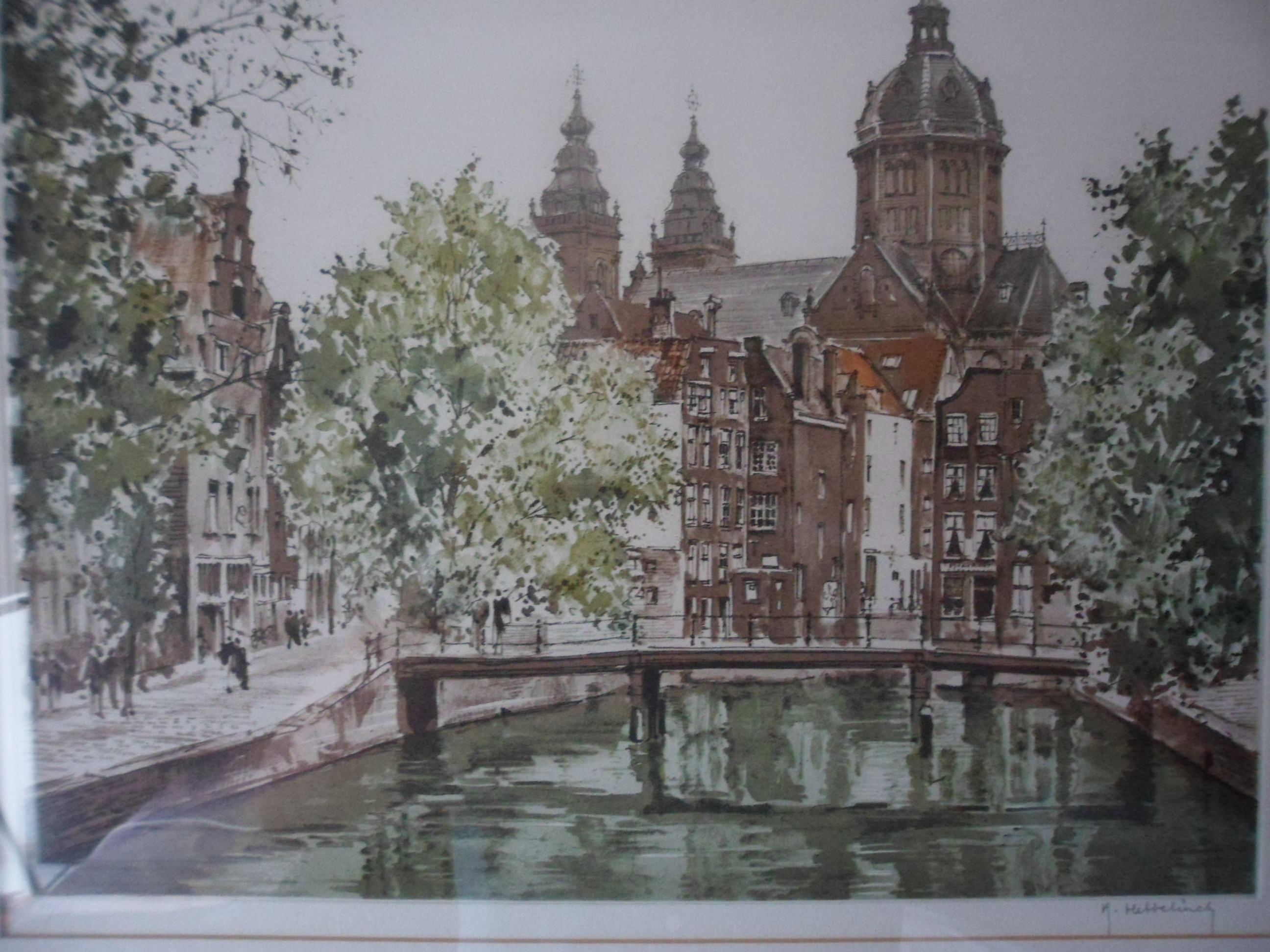 Roger Hebbelinck - Kleurenets van een stads gezicht, Vermoedelijk Amsterdam  kopen? Bied vanaf 30!