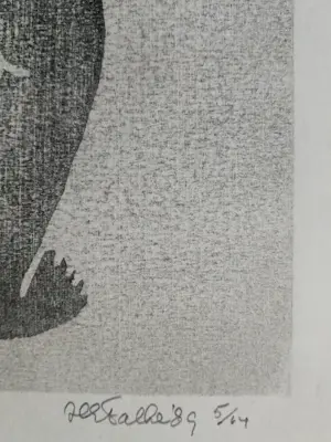 Heinz Falke - Houtsnede "Vrouw met Lampion" kopen? Bied vanaf 10!