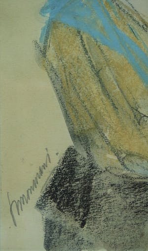 Simon Maris - gemengde techniek - "zittend meisje" kopen? Bied vanaf 495!