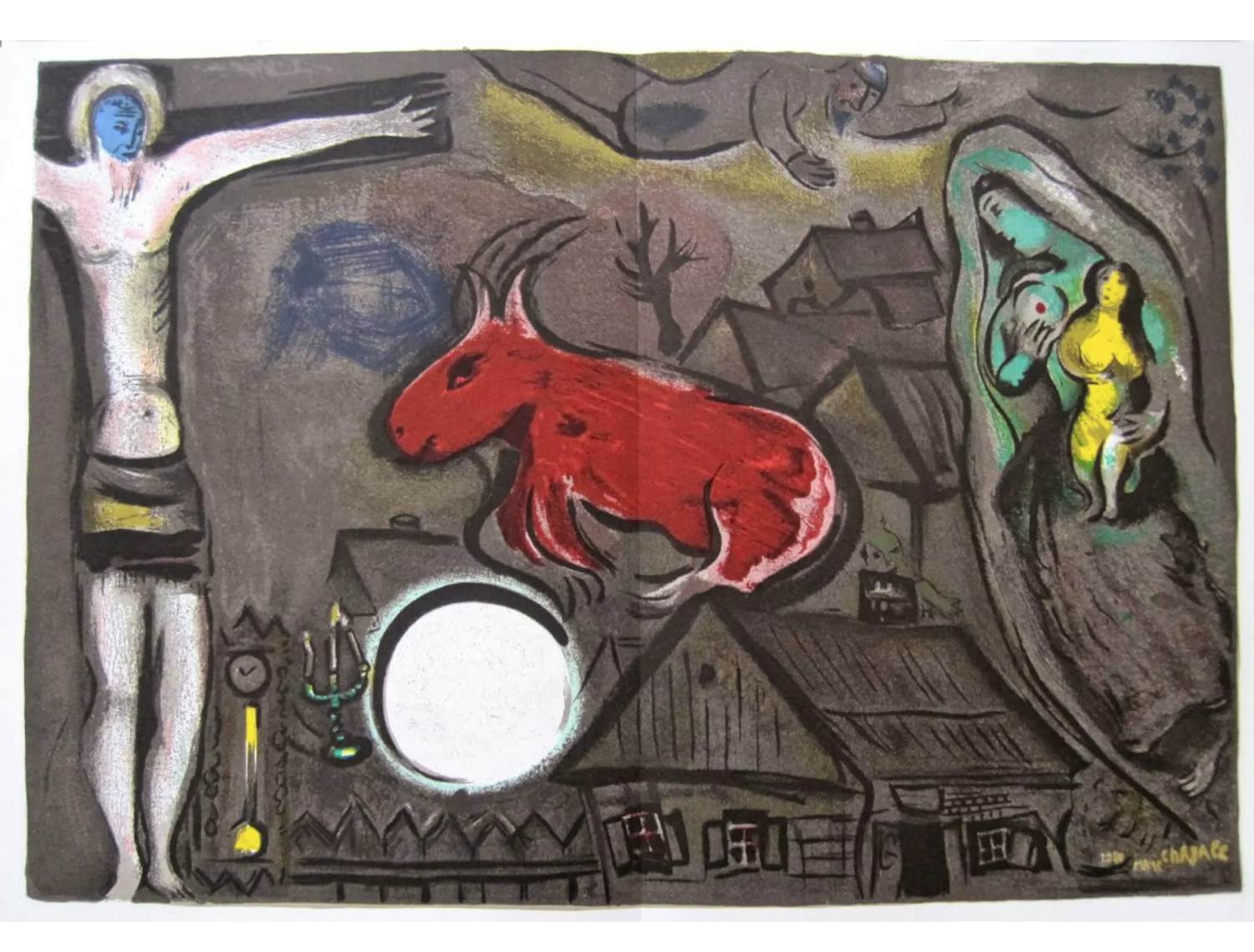 Marc Chagall - 2 farbige Lithographien "Derriere Le Miroir" von 1950 kopen? Bied vanaf 150!