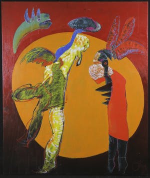 Franscz Witte - Acryl op doek, Z.T. Fantasiefiguren kopen? Bied vanaf 80!