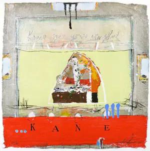 Kantcho Kanev - Zeefdruk op geschept papier, Zonder titel - Ingelijst kopen? Bied vanaf 50!