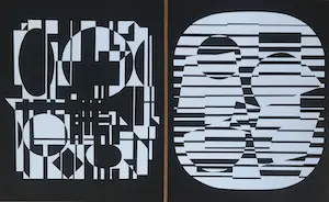 Victor Vasarely - 2 offset lithos - ANADYR en ZETA - 1973 kopen? Bied vanaf 50!