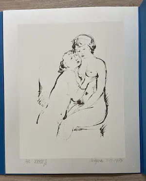 Nic Jonk - ‘Lady in Blue’ - 6 gesigneerde zeefdrukken kopen? Bied vanaf 25!