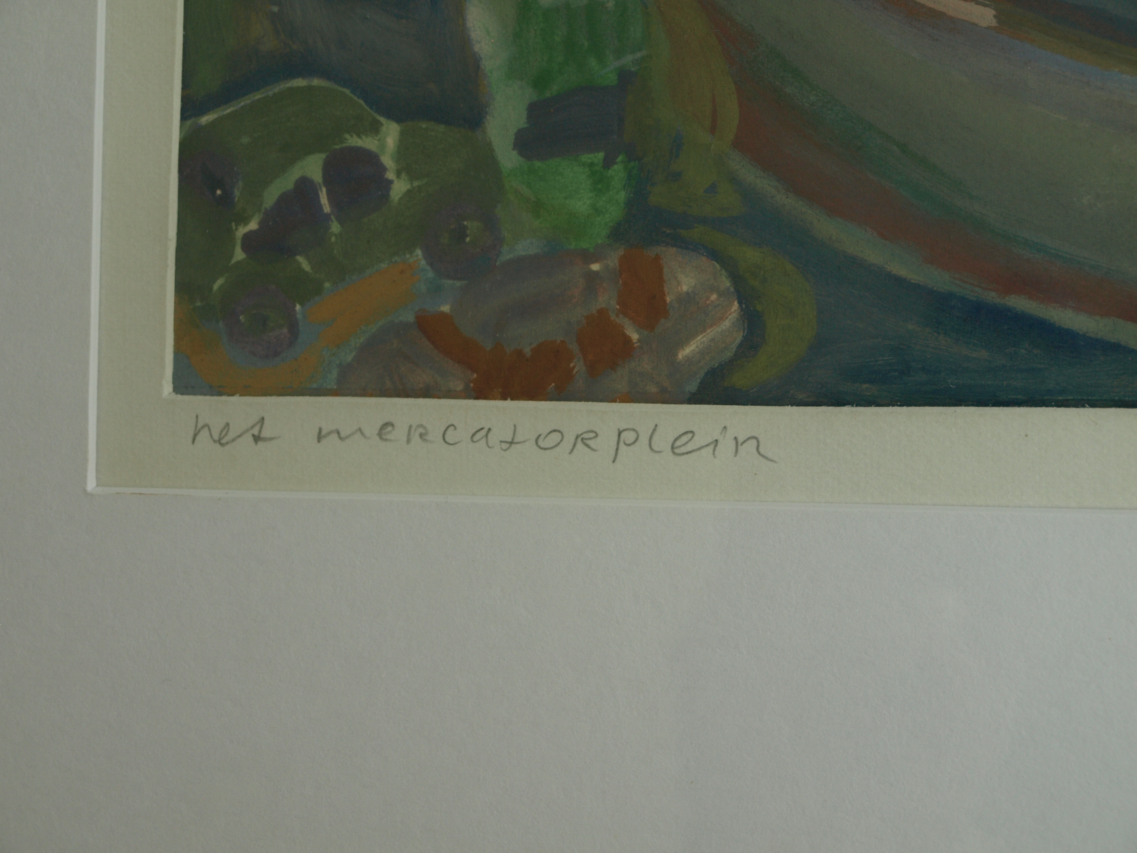 Martien Groeneveld - Gouache , Mercatorplein – gesigneerd & ingelijst – 1975  kopen? Bied vanaf 1!