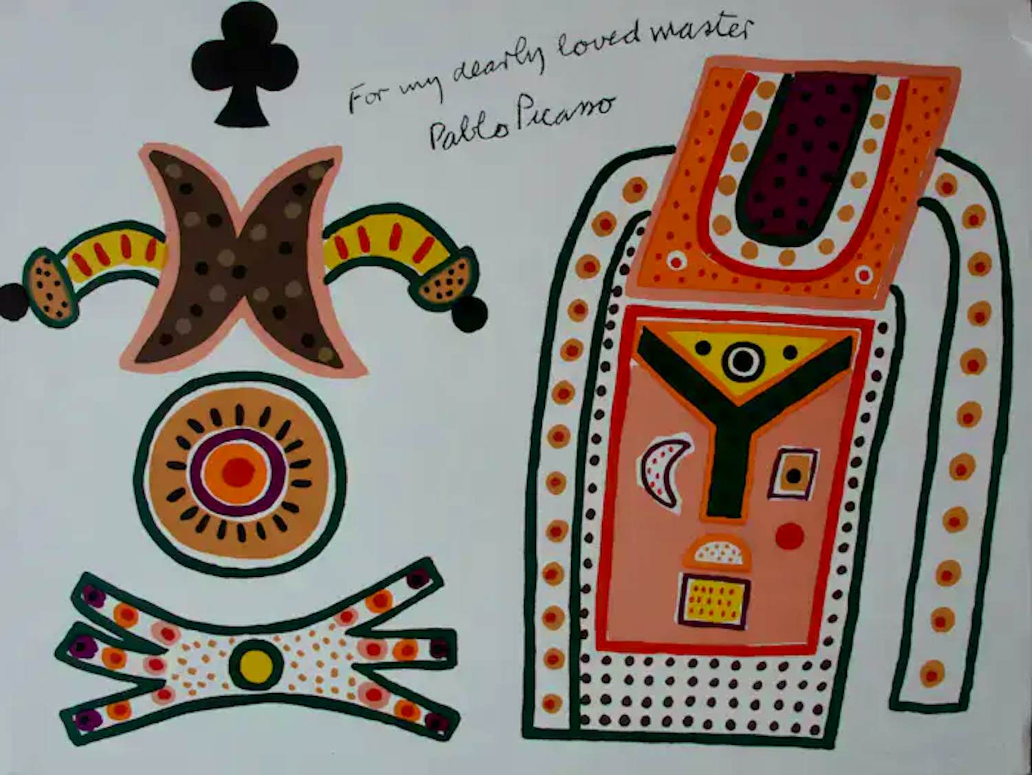 Alan Davie - Kleurenlitho: Homage to Picasso - 1972 kaufen? Bieten Sie von 250!
