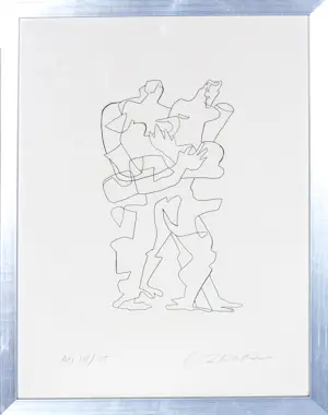 Ossip Zadkine - Ets, Zonder Titel - Ingelijst kaufen? Bieten Sie von 250!
