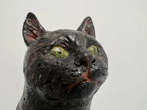 Tine Goudriaan-van Waning - Keramiek sculptuur | 'Poes' kopen? Bied vanaf 1!