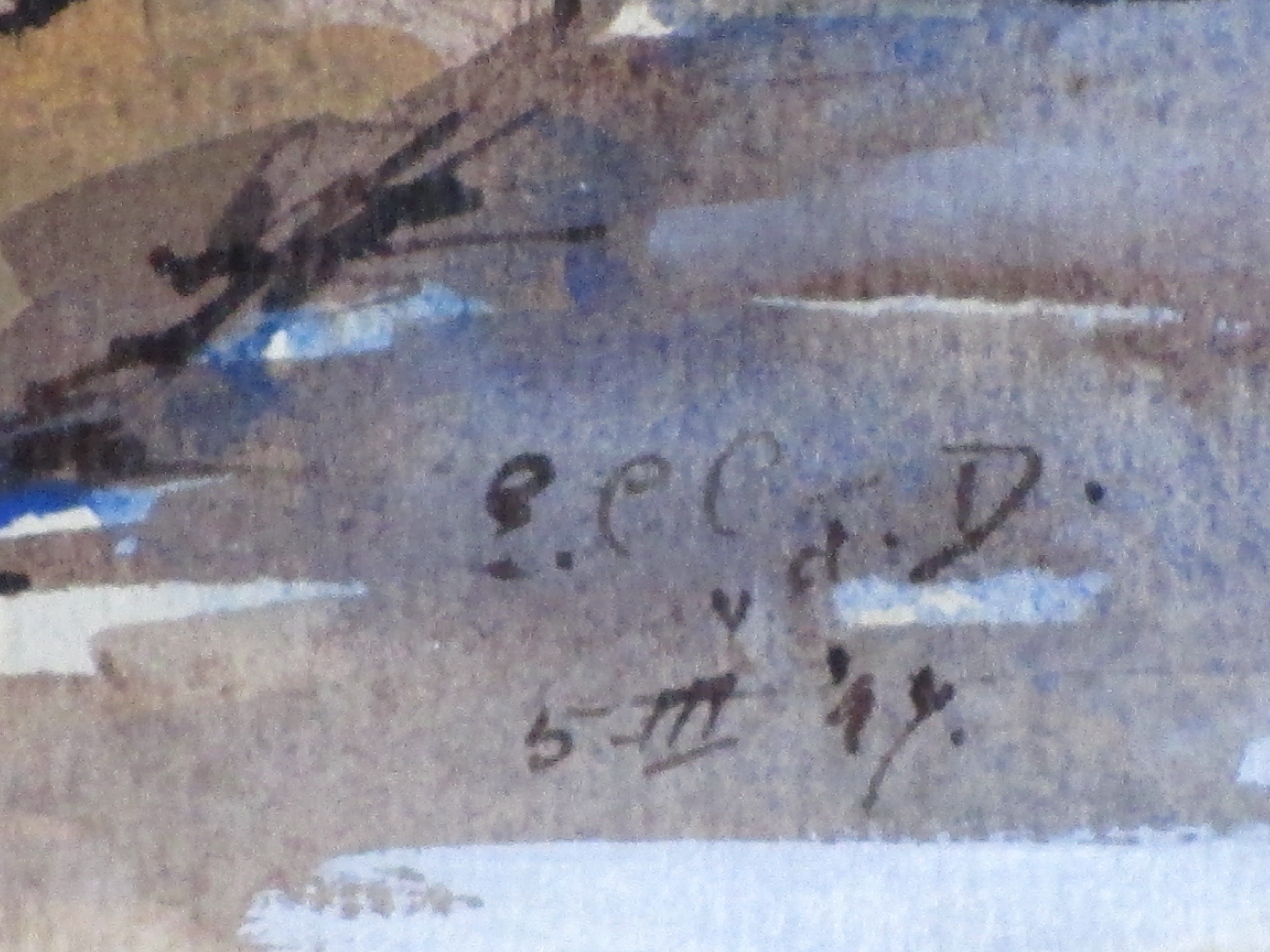 Niet of onleesbaar gesigneerd - Rotterdam Opbouw, Winter 1947 - Gemengde techniek kopen? Bied vanaf 1!