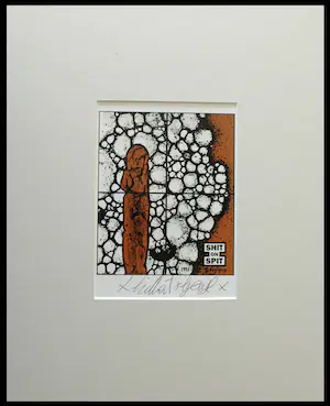 Gilbert & George - Project - Shit on Spit - 1997 - artcard handgesigneerd -ready to frame kopen? Bied vanaf 39!