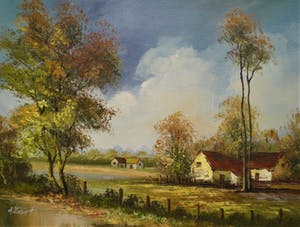 Henner Knauf - Landschap kopen? Bied vanaf 40!