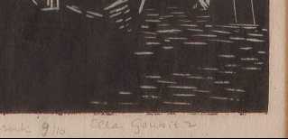 Ella Goubitz - Molyvos Griekenland - Linodruk op papier - gesigneerd r.o. kopen? Bied vanaf 10!