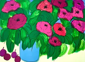 Walasse Ting - Vase with flowers - gesigneerd kopen? Bied vanaf 725!