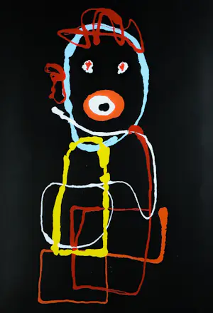 Theos - Zeefdruk op papier, Happy Family 3 - Ingelijst kopen? Bied vanaf 35!