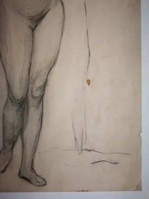 Franz Deutmann - Toegeschreven aan. Naakt. Staande vrouw. kopen? Bied vanaf 69!